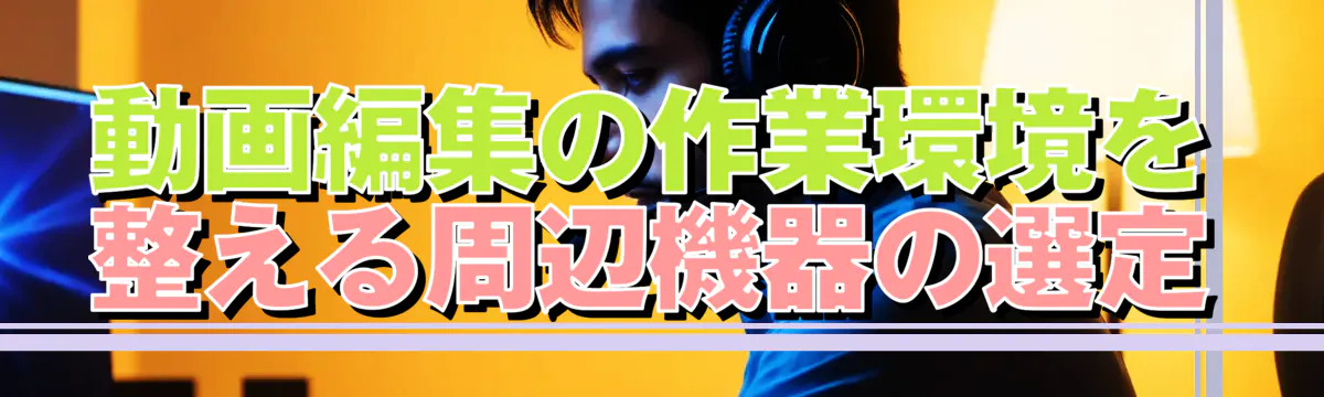 動画編集の作業環境を整える周辺機器の選定