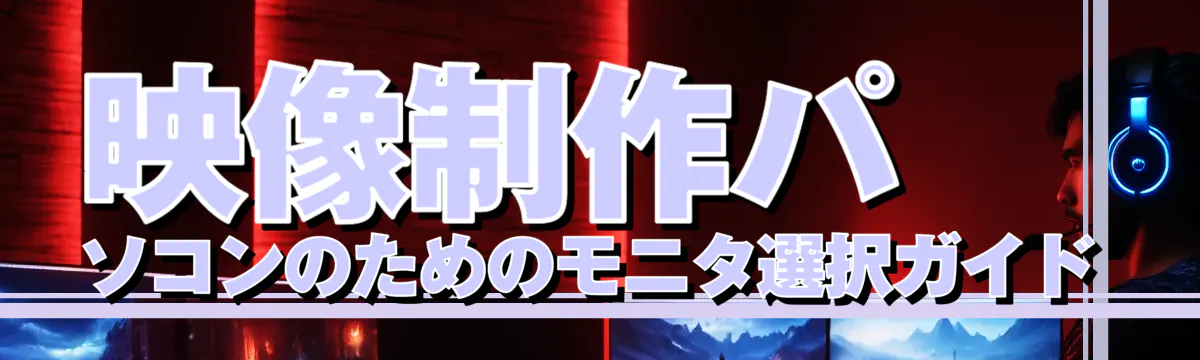 映像制作パソコンのためのモニタ選択ガイド