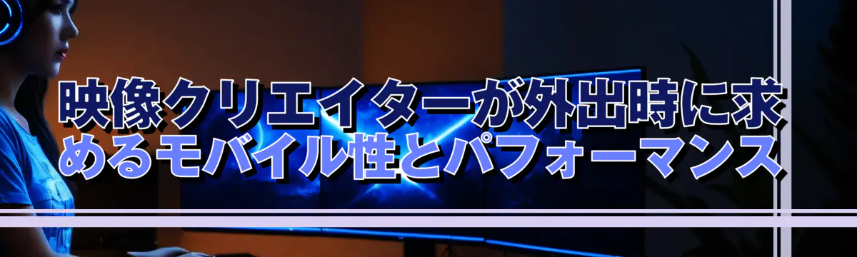 映像クリエイターが外出時に求めるモバイル性とパフォーマンス