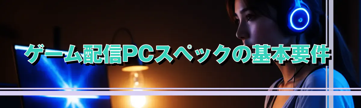 ゲーム配信PCスペックの基本要件