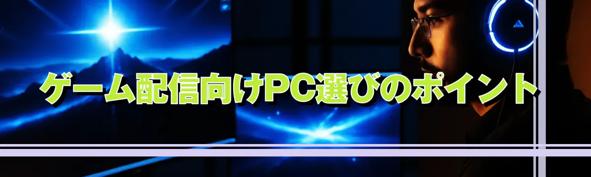 ゲーム配信向けPC選びのポイント