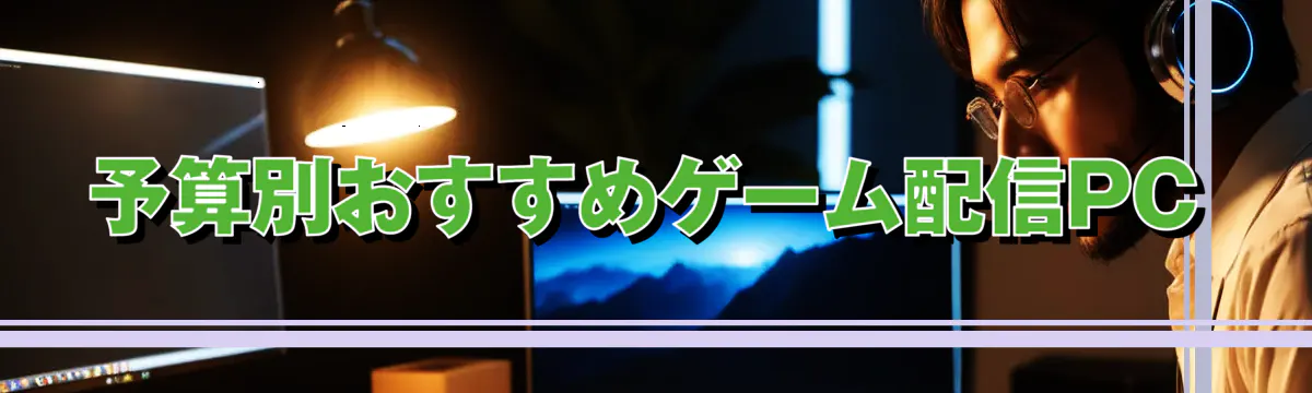 予算別おすすめゲーム配信PC