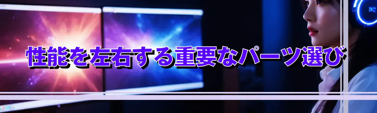 性能を左右する重要なパーツ選び