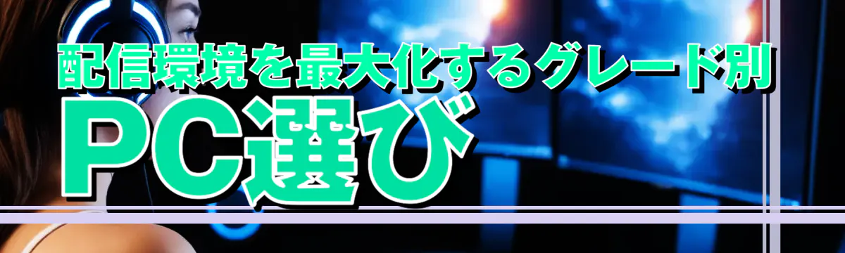 配信環境を最大化するグレード別PC選び
