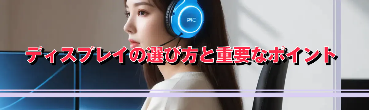 ディスプレイの選び方と重要なポイント
