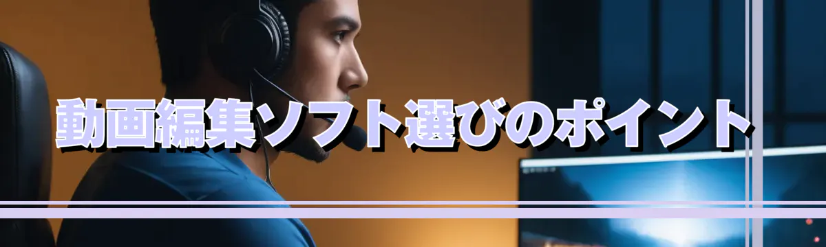 動画編集ソフト選びのポイント