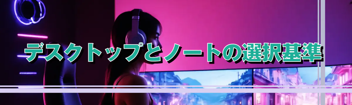 デスクトップとノートの選択基準