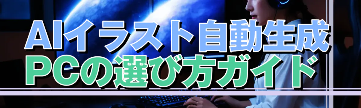 AIイラスト自動生成PCの選び方ガイド