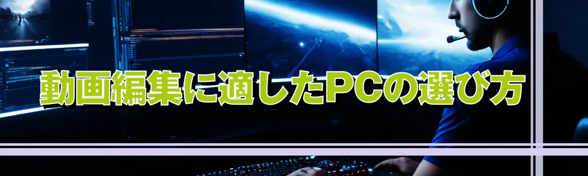 動画編集に適したPCの選び方 
