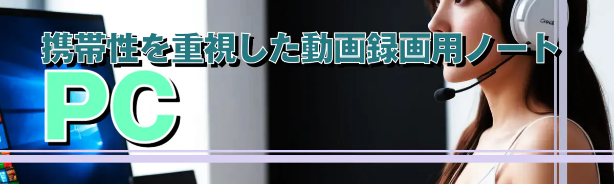携帯性を重視した動画録画用ノートPC