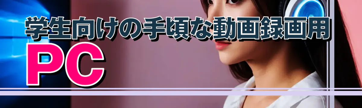 学生向けの手頃な動画録画用PC