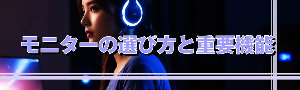 モニターの選び方と重要機能