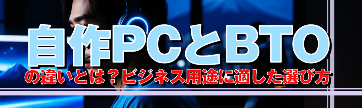 自作PCとBTOの違いとは?ビジネス用途に適した選び方