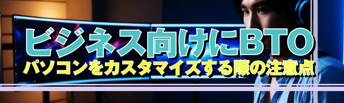 ビジネス向けにBTOパソコンをカスタマイズする際の注意点