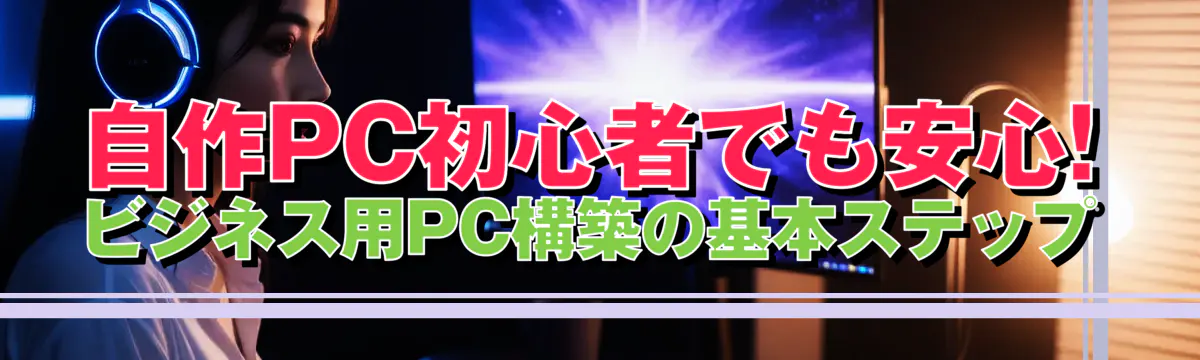 自作PC初心者でも安心! ビジネス用PC構築の基本ステップ