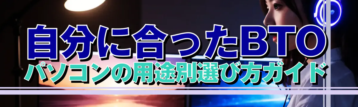 自分に合ったBTOパソコンの用途別選び方ガイド