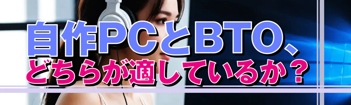 自作PCとBTO、どちらが適しているか?