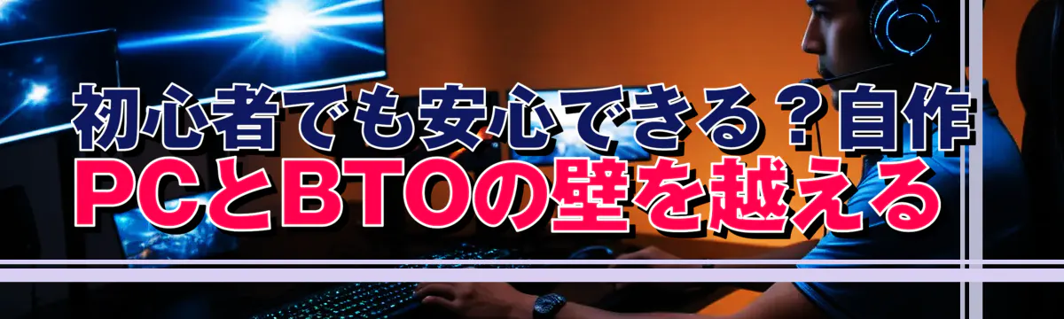 初心者でも安心できる?自作PCとBTOの壁を越える