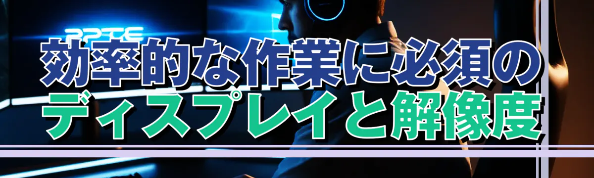 効率的な作業に必須のディスプレイと解像度