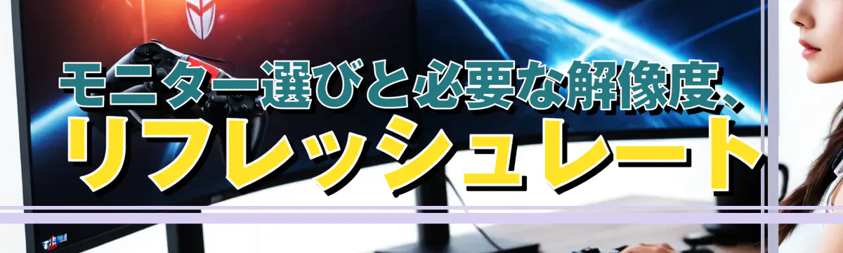 モニター選びと必要な解像度、リフレッシュレート
