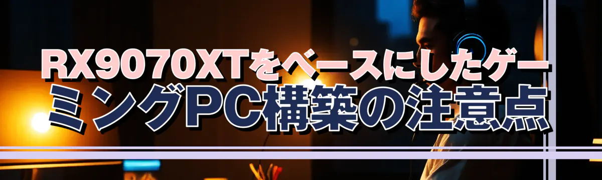 RX9070XTをベースにしたゲーミングPC構築の注意点