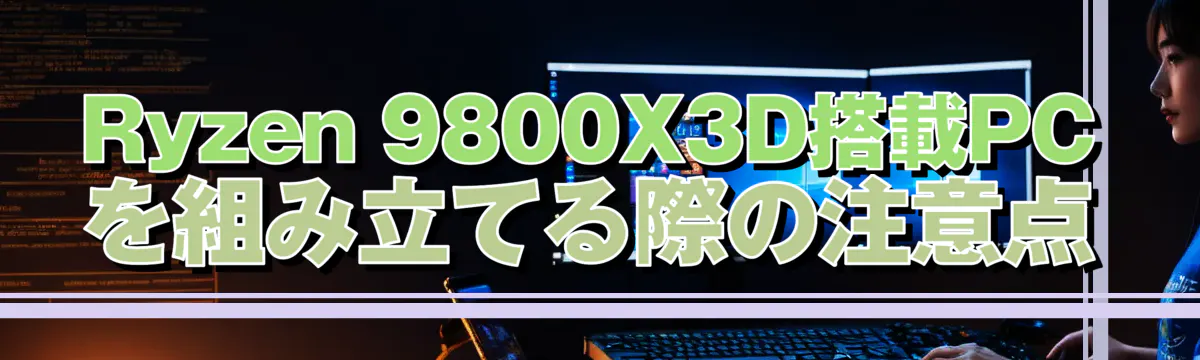 Ryzen 9800X3D搭載PCを組み立てる際の注意点