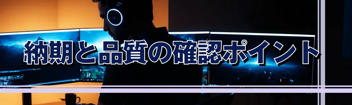納期と品質の確認ポイント
