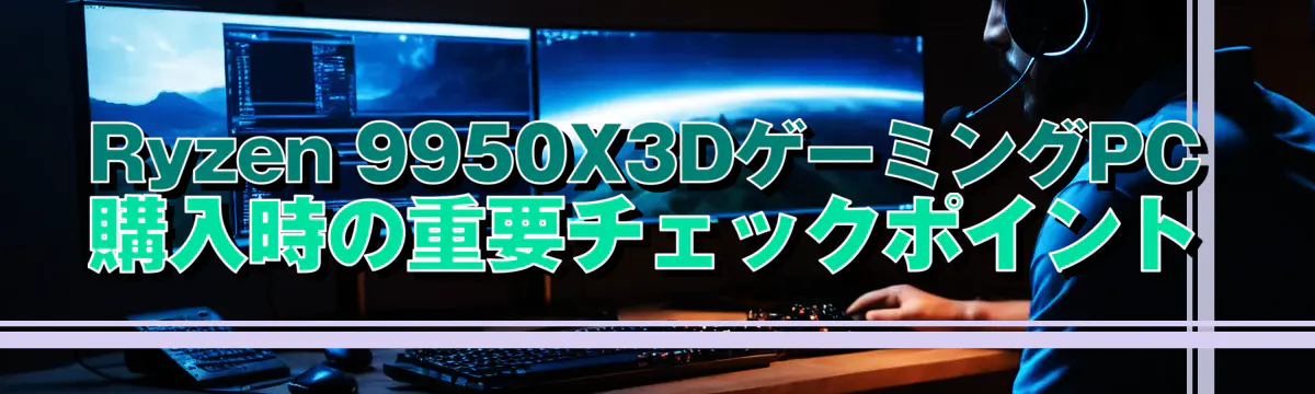 Ryzen 9950X3DゲーミングPC購入時の重要チェックポイント