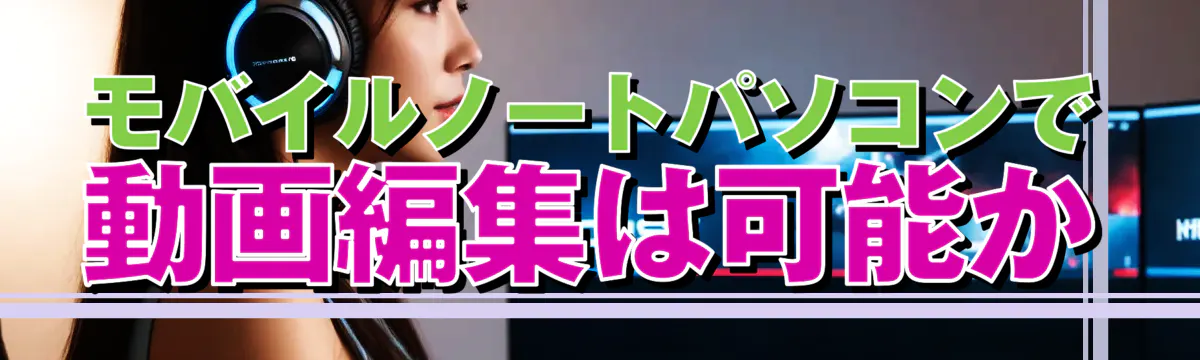 モバイルノートパソコンで動画編集は可能か