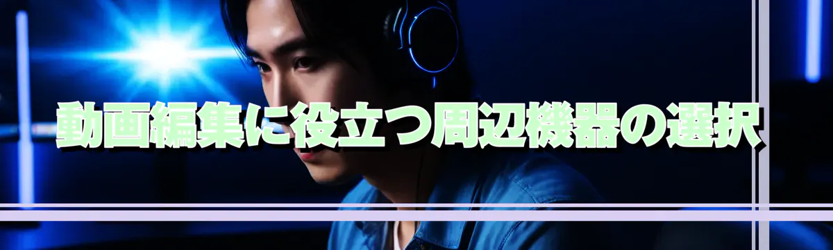 動画編集に役立つ周辺機器の選択