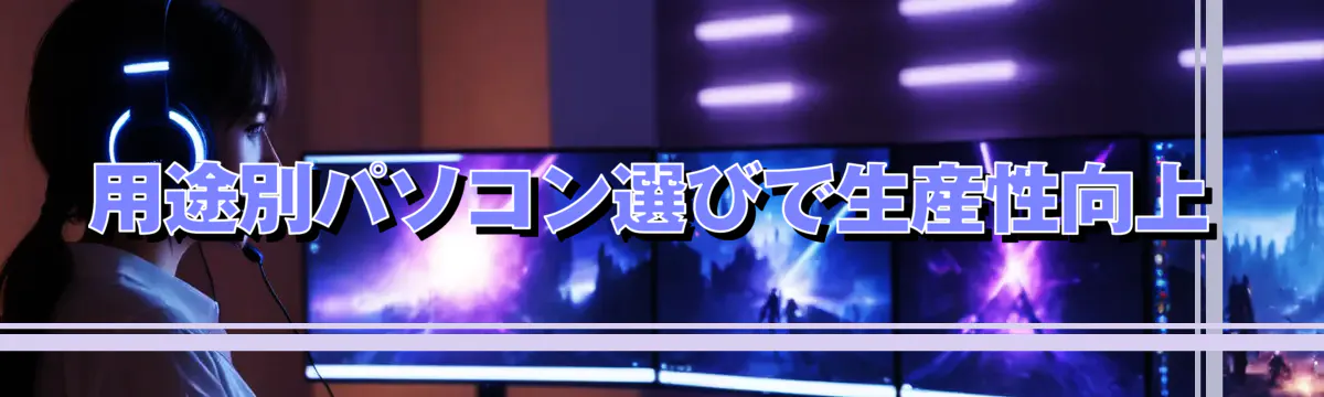用途別パソコン選びで生産性向上
