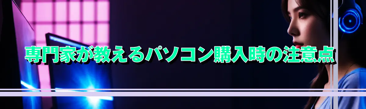 専門家が教えるパソコン購入時の注意点
