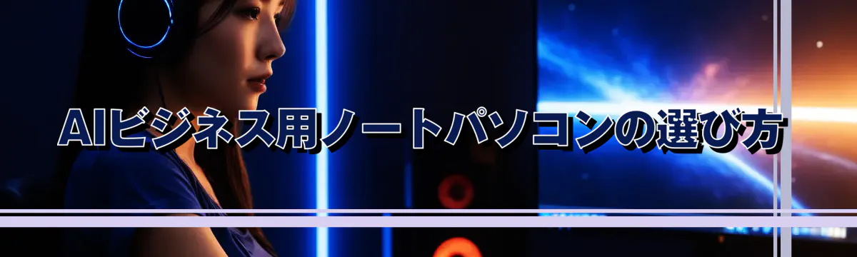 AIビジネス用ノートパソコンの選び方