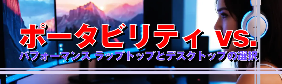 ポータビリティ vs. パフォーマンス ラップトップとデスクトップの選択