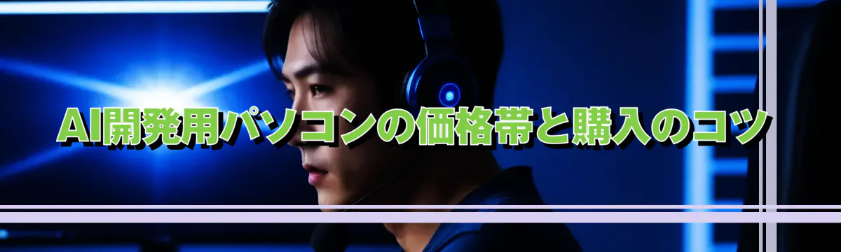 AI開発用パソコンの価格帯と購入のコツ