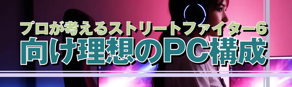 プロが考えるストリートファイター6向け理想のPC構成