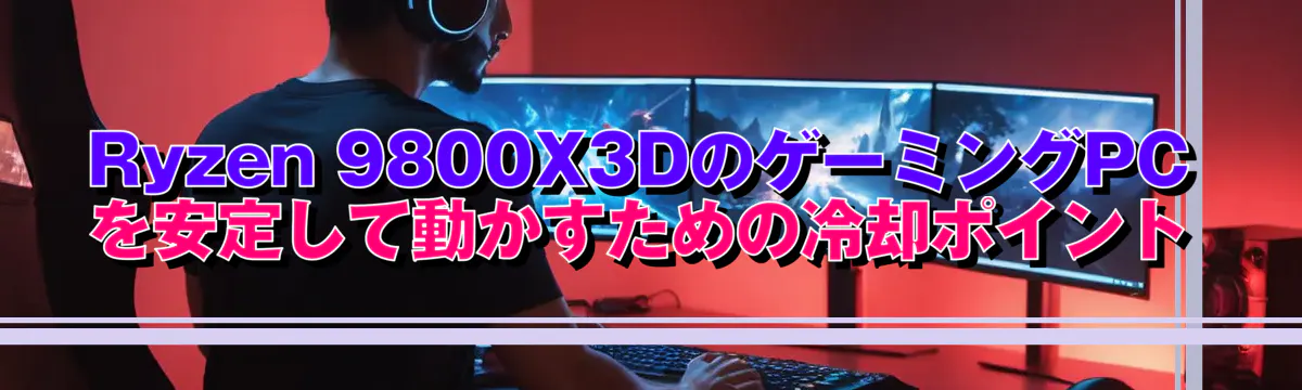 Ryzen 9800X3DのゲーミングPCを安定して動かすための冷却ポイント