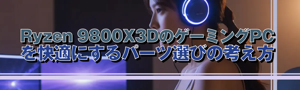 Ryzen 9800X3DのゲーミングPCを快適にするパーツ選びの考え方