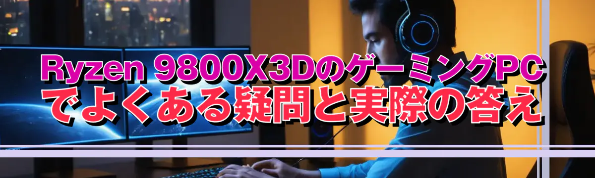 Ryzen 9800X3DのゲーミングPCでよくある疑問と実際の答え