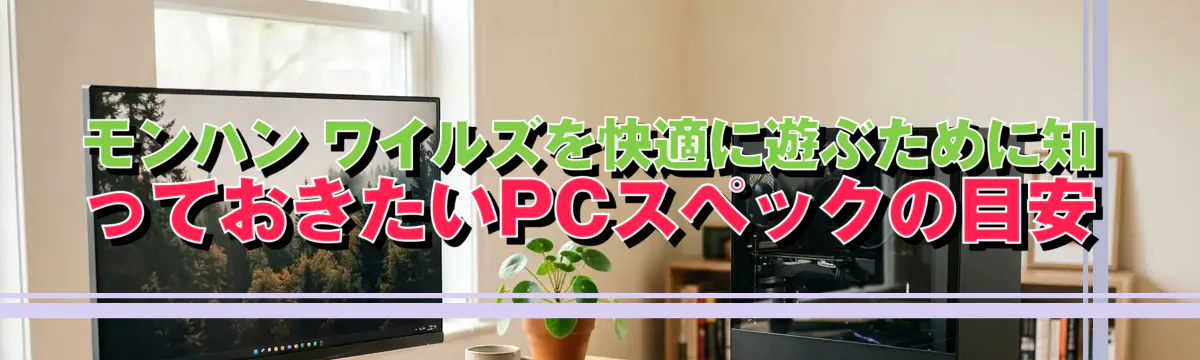 モンハン ワイルズを快適に遊ぶために知っておきたいPCスペックの目安
