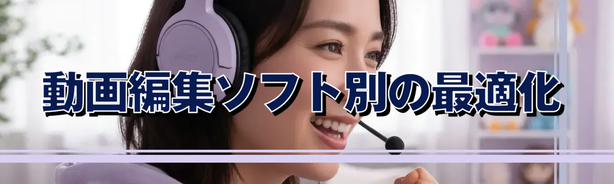動画編集ソフト別の最適化