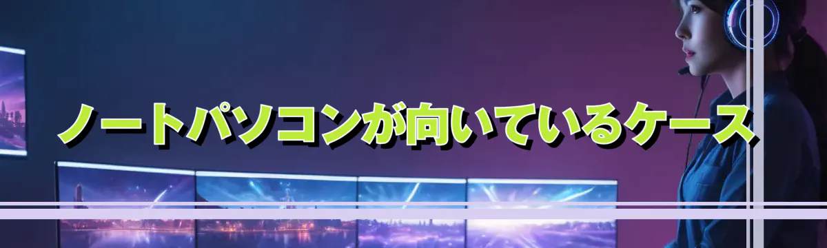 ノートパソコンが向いているケース