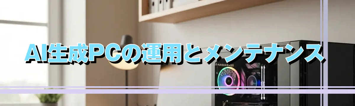 AI生成PCの運用とメンテナンス
