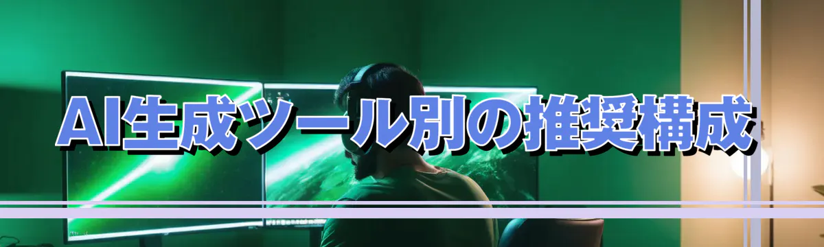 AI生成ツール別の推奨構成