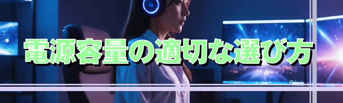 電源容量の適切な選び方