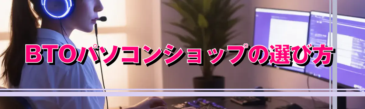 BTOパソコンショップの選び方