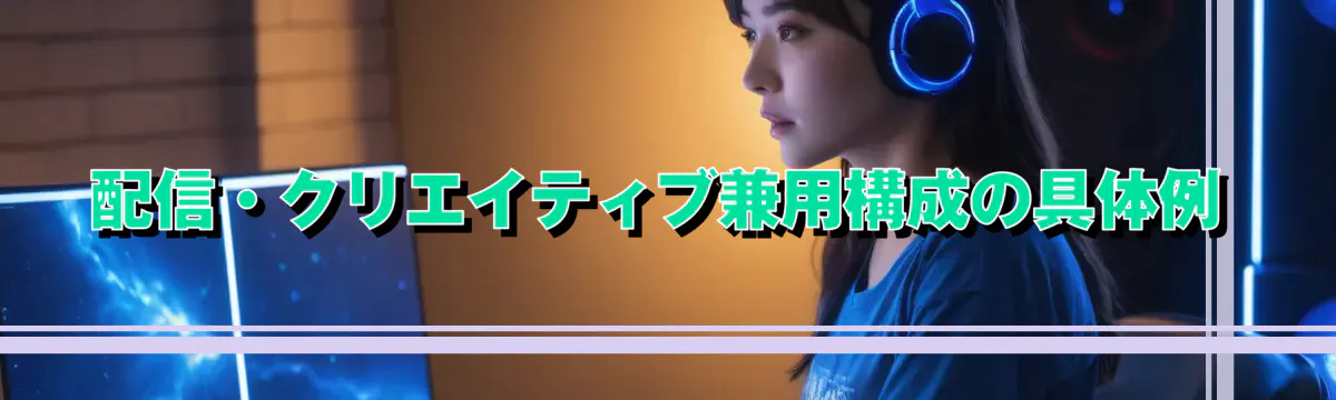 配信・クリエイティブ兼用構成の具体例