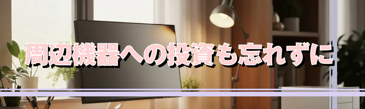 周辺機器への投資も忘れずに