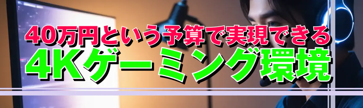 40万円という予算で実現できる4Kゲーミング環境