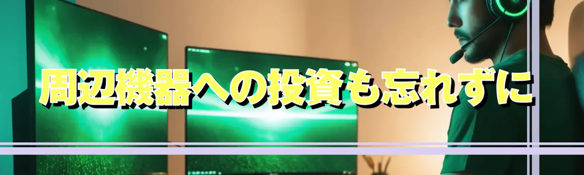 周辺機器への投資も忘れずに